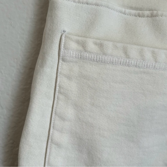 Rhude Men’s Embroidered Logo Loopback Cotton Jersey Sweatpants in Cream, Small - Picture 10 of 13